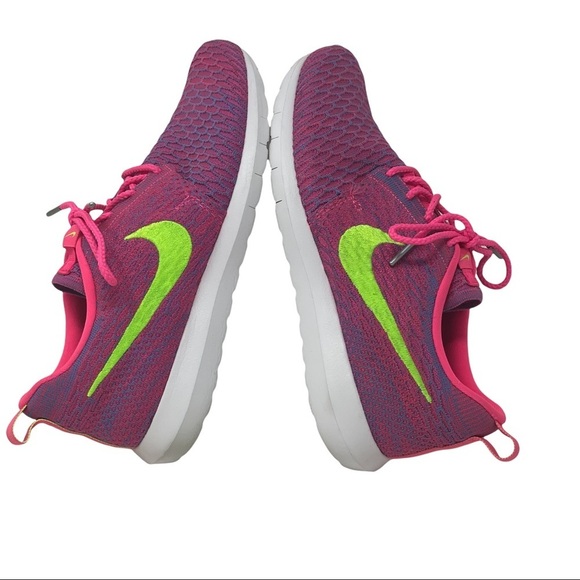 Nike Roshe Flyknit 'Pink Flash' Sneakers Womens 11 - Picture 3 of 10